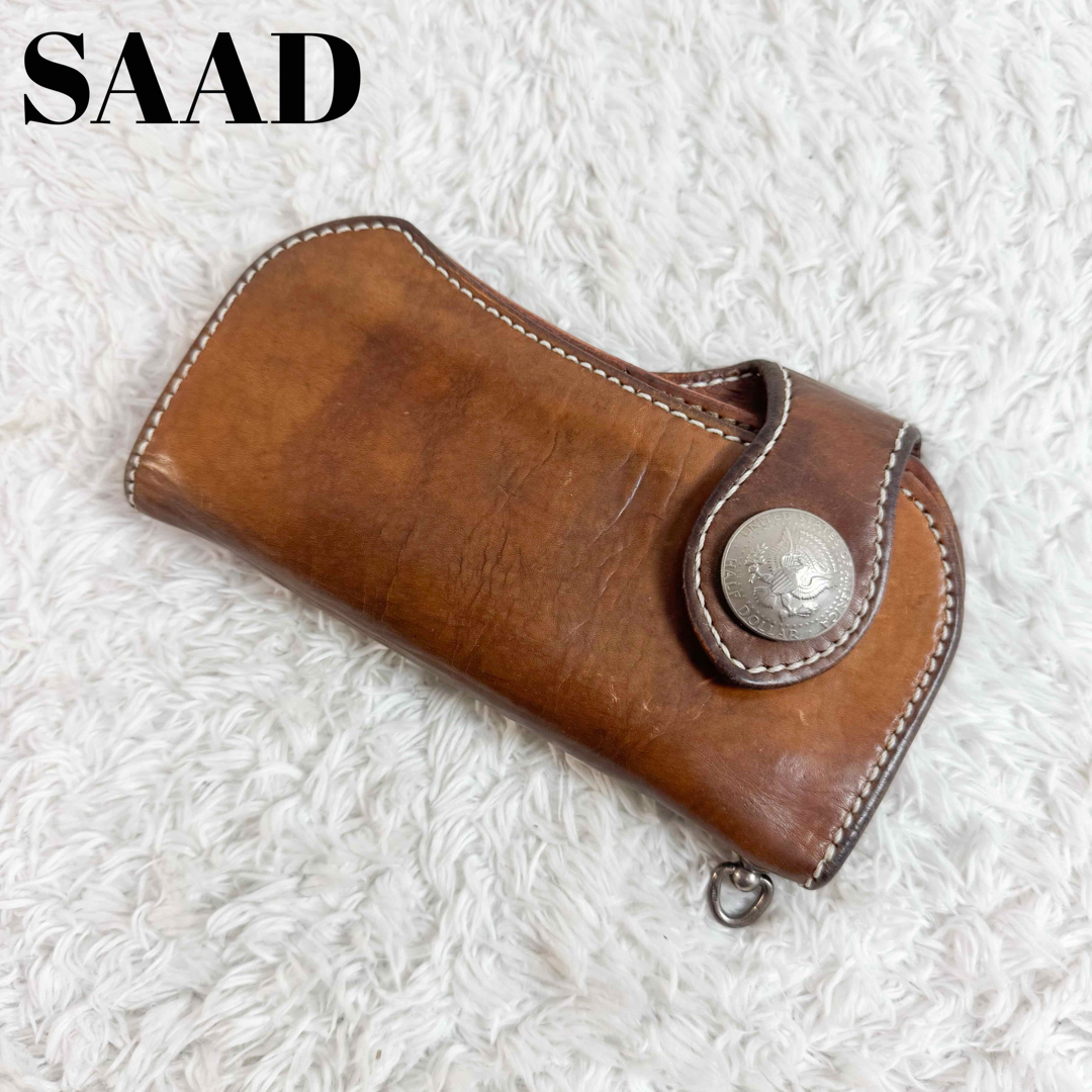 SAAD バイカーズウォレット レザー コンチョ ブラウンの通販 by SAAD バイカーズウォレット レザー コンチョ ブラウンの通販 by