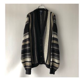 COOGI - 【Coogi】カシミヤ100%! 3Dニット カーディガン 青 COOGI - 【Coogi】カシミヤ100%! 3Dニット カーディガン 青