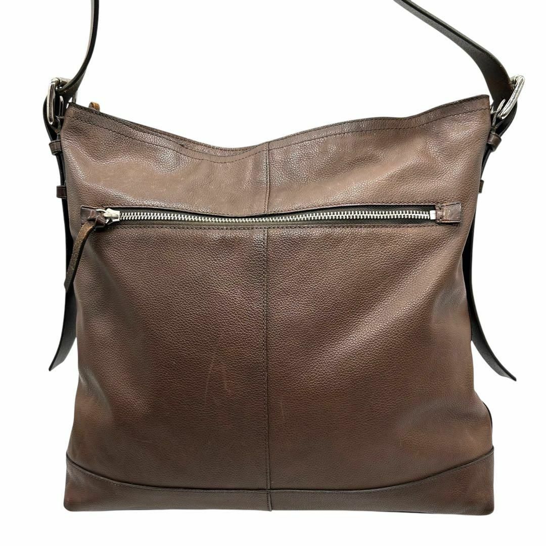 COACH - 良品 1001 Coach ショルダーバッグ レザー シボ革