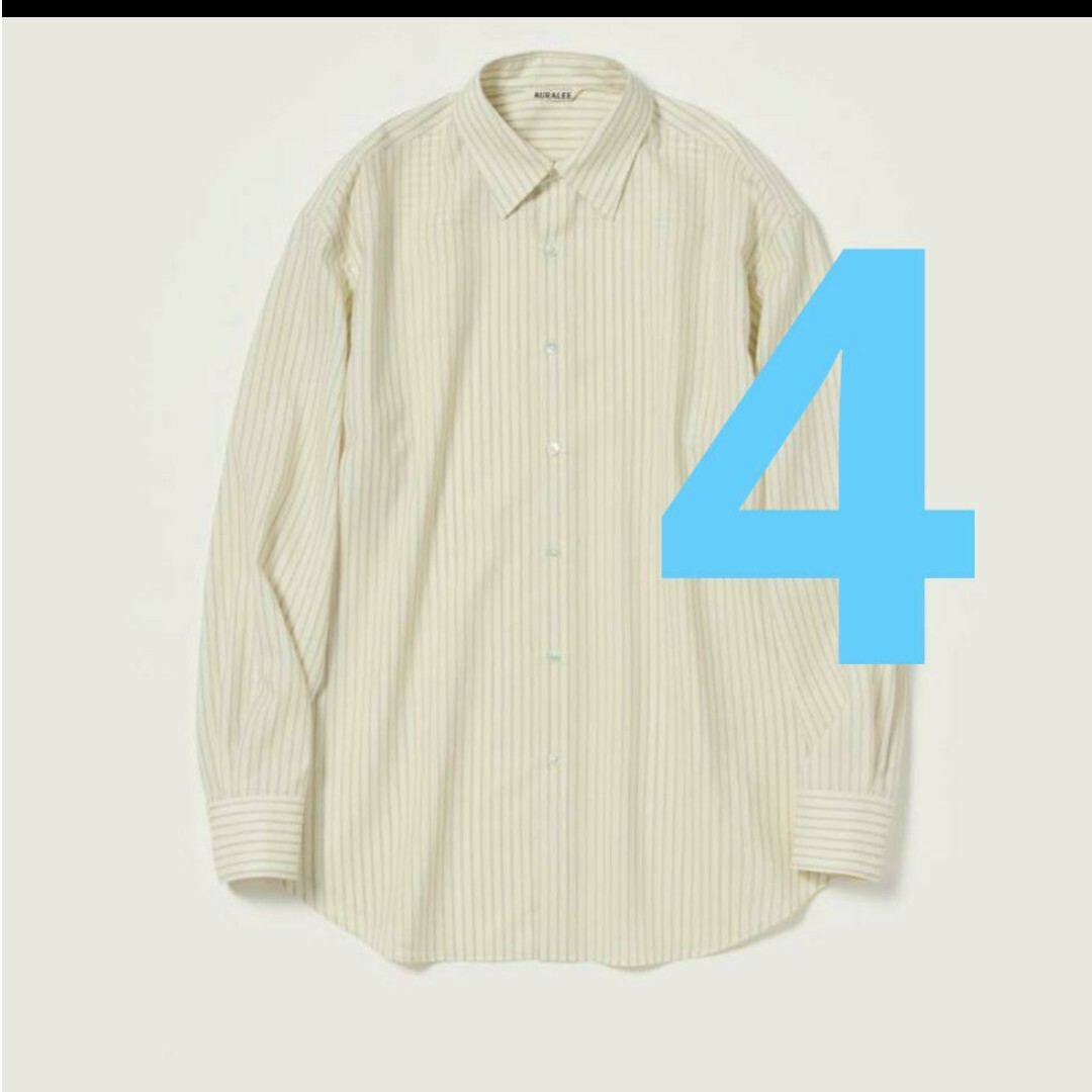 AURALEE - AURALEE SUPER FINE WOOL STRIPE SHIRTの通販 by KOB AURALEE - AURALEE SUPER FINE WOOL STRIPE SHIRTの通販 by KOB