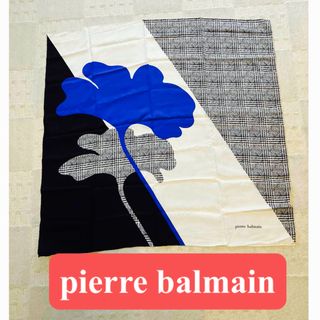 Pierre Balmain - pierre balmain 青花柄♡千鳥柄スカーフの通販 Pierre Balmain - pierre balmain 青花柄♡千鳥柄スカーフの通販
