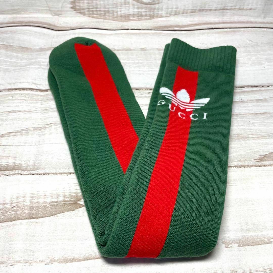 GUCCI - adidas x Gucci ウェブ ストライプ コットン ロング GUCCI - adidas x Gucci ウェブ ストライプ コットン ロング