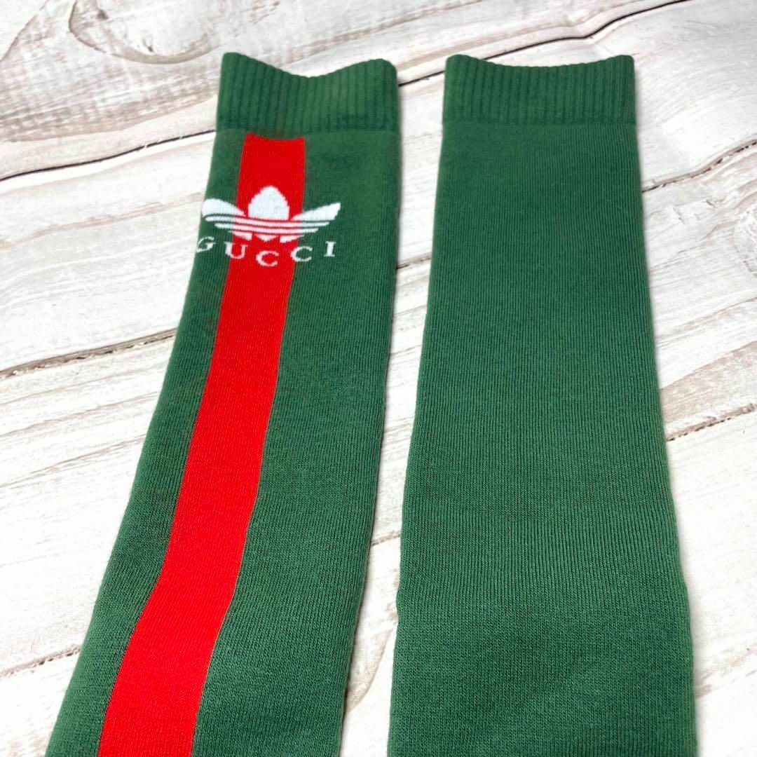 GUCCI - adidas x Gucci ウェブ ストライプ コットン ロング GUCCI - adidas x Gucci ウェブ ストライプ コットン ロング