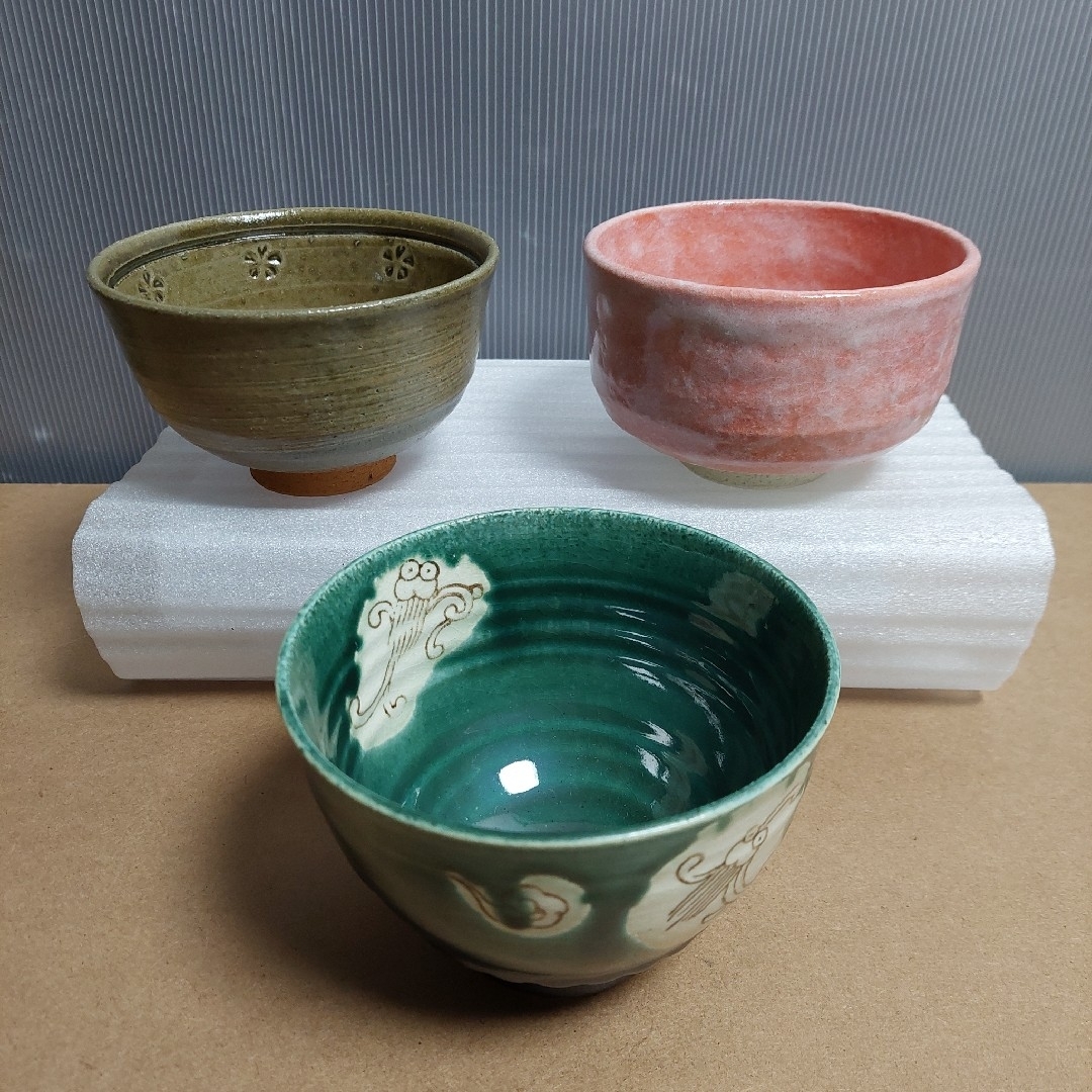 ⑤抹茶茶碗 3点セットの通販 by れま|ラクマ ⑤抹茶茶碗 3点セットの通販 by れま|ラクマ