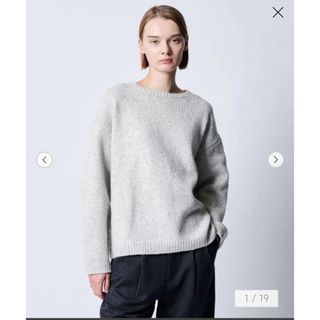 Drawer - 美品 Drawerドゥロワー カシミヤビジュープルオーバー Drawer - 美品 Drawerドゥロワー カシミヤビジュープルオーバー