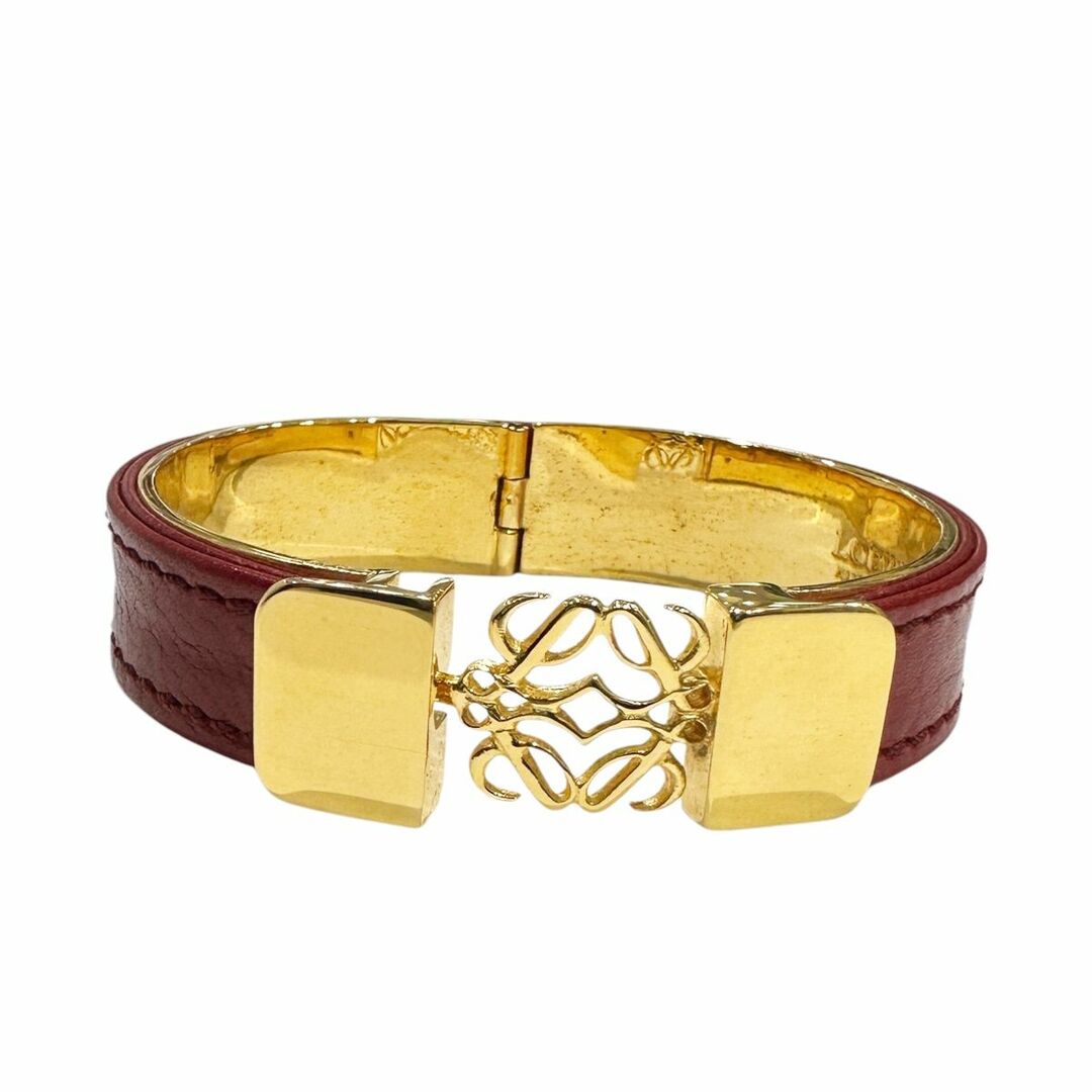 LOEWE - 【中古】 LOEWE ロエベ アナグラム ロゴバングル レッド LOEWE - 【中古】 LOEWE ロエベ アナグラム ロゴバングル レッド