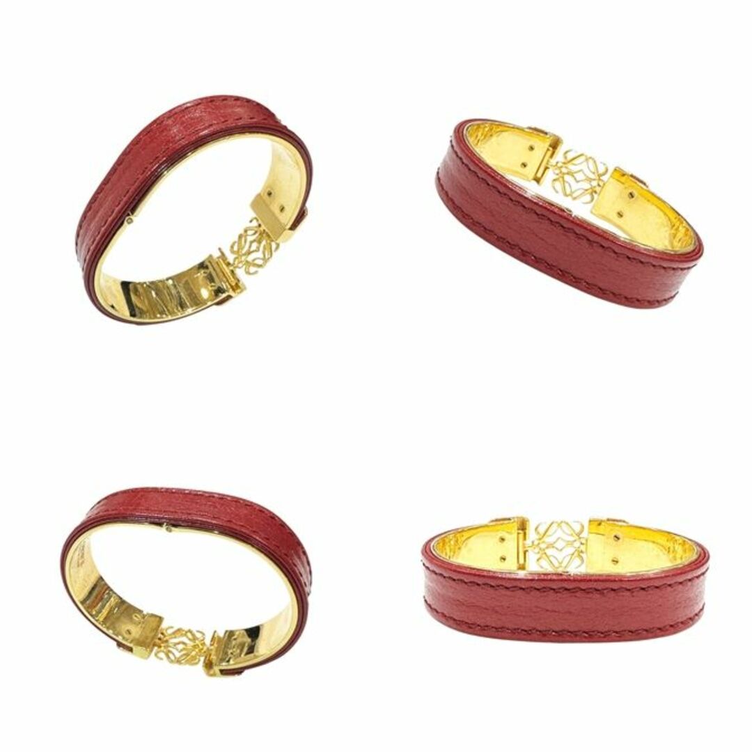 LOEWE - 【中古】 LOEWE ロエベ アナグラム ロゴバングル レッド LOEWE - 【中古】 LOEWE ロエベ アナグラム ロゴバングル レッド