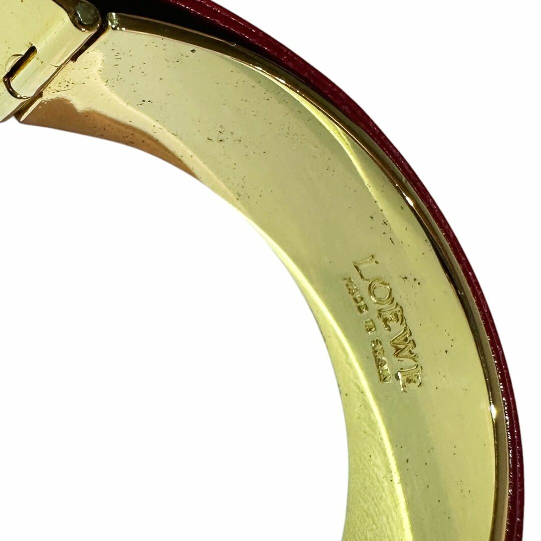 LOEWE - 【中古】 LOEWE ロエベ アナグラム ロゴバングル レッド LOEWE - 【中古】 LOEWE ロエベ アナグラム ロゴバングル レッド