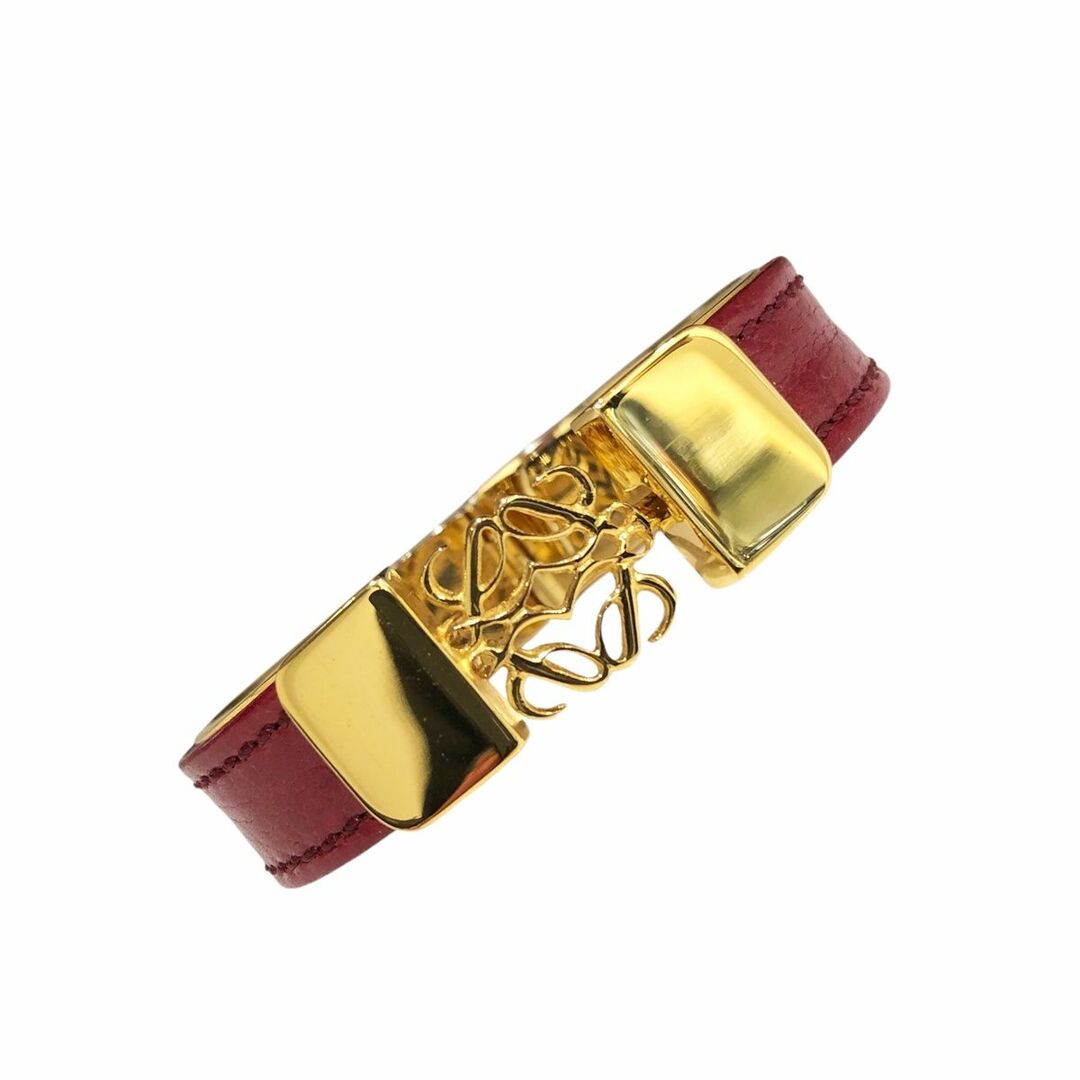 LOEWE - 【中古】 LOEWE ロエベ アナグラム ロゴバングル レッド LOEWE - 【中古】 LOEWE ロエベ アナグラム ロゴバングル レッド
