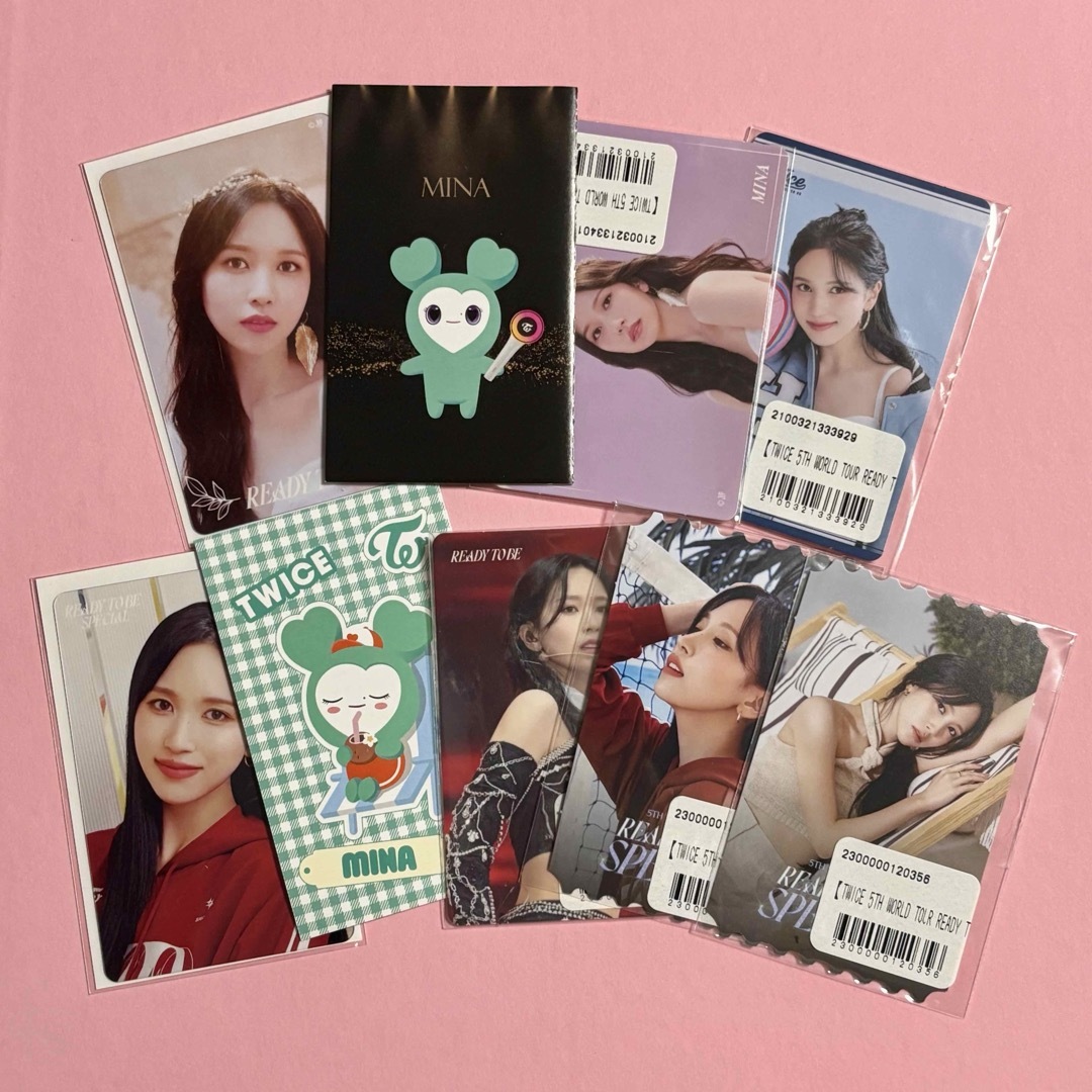 TWICE - トレカ&ステッカーセット(ミナ) TWICE RTB in JAPANの TWICE - トレカ&ステッカーセット(ミナ) TWICE RTB in JAPANの