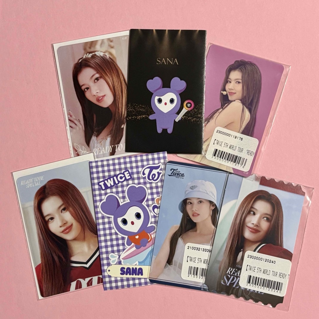 TWICE - トレカ&ステッカーセット(サナ) TWICE RTB in JAPANの TWICE - トレカ&ステッカーセット(サナ) TWICE RTB in JAPANの