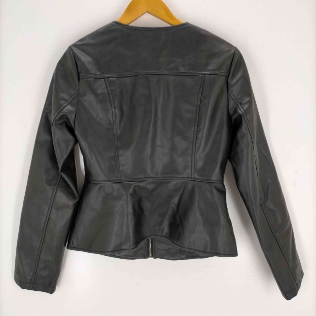 ZARA - ZARA(ザラ) エコレザーノーカラーシングルライダース ZARA - ZARA(ザラ) エコレザーノーカラーシングルライダース