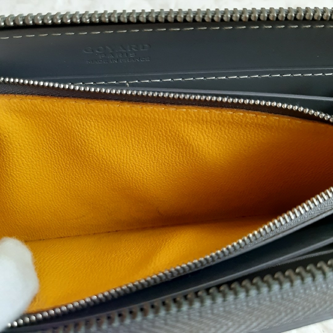 GOYARD - 美品 GOYARD ゴヤール レザー 長財布 ラウンド GOYARD - 美品 GOYARD ゴヤール レザー 長財布 ラウンド