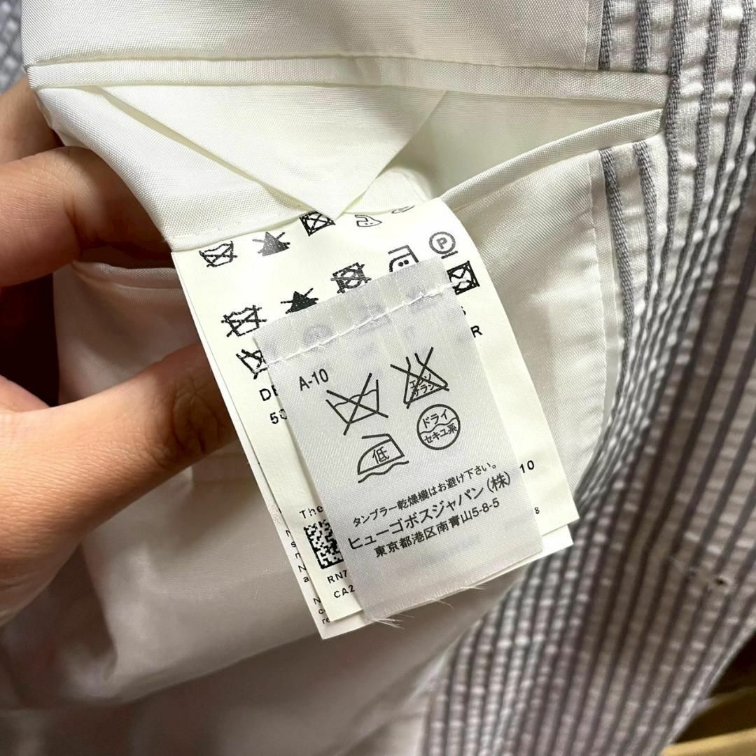 HUGO BOSS - 未着用 HUGO BOSS テーラードJKT シアサッカー 50 HUGO BOSS - 未着用 HUGO BOSS テーラードJKT シアサッカー 50