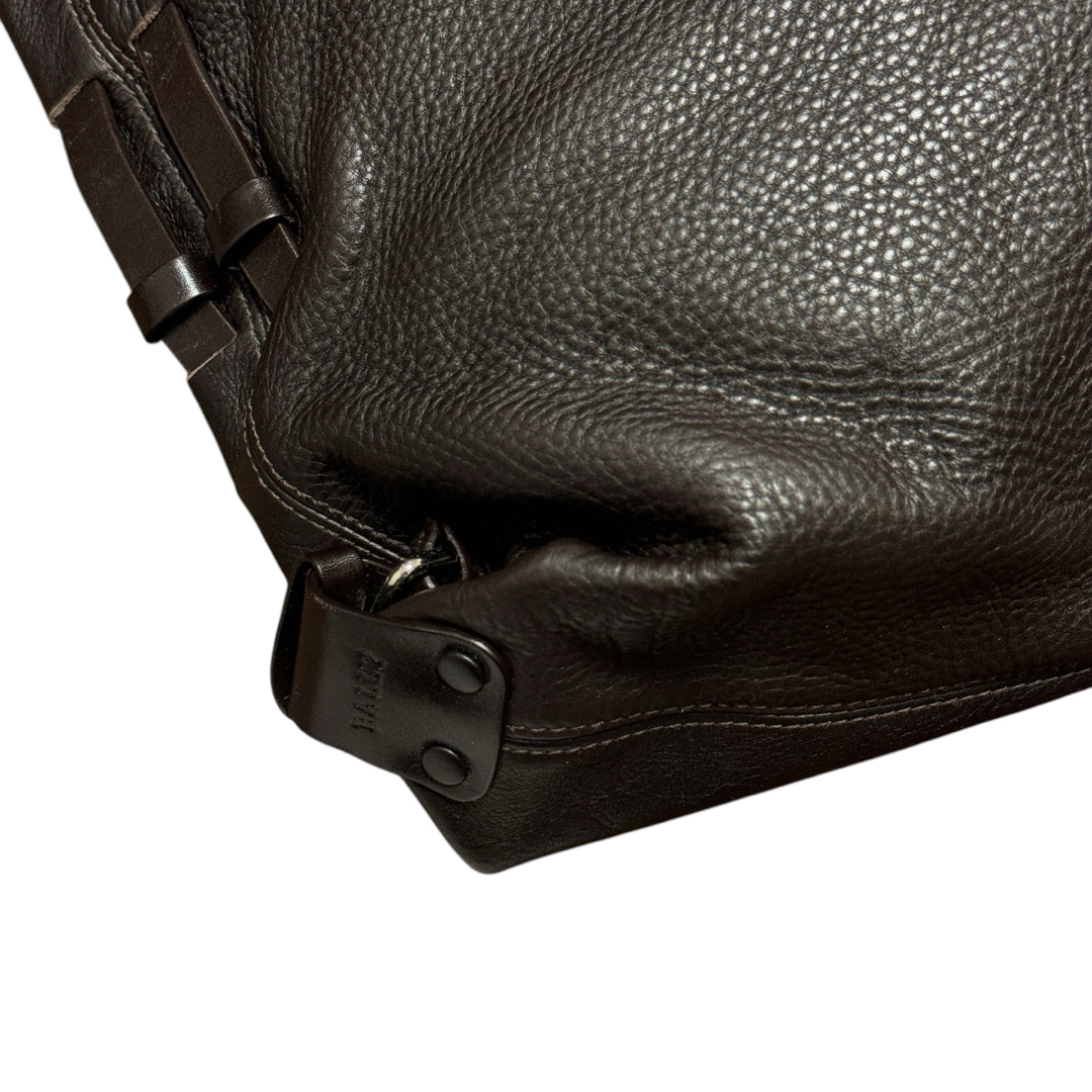 Bally - BALLY バリー ハンドバッグ レザー ダークブラウンの Bally - BALLY バリー ハンドバッグ レザー ダークブラウンの