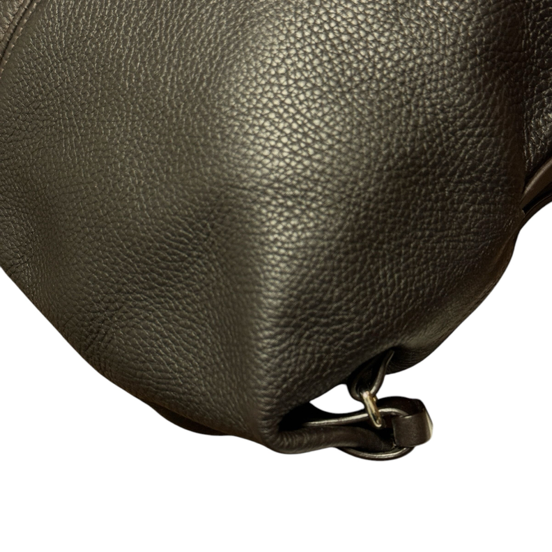 Bally - BALLY バリー ハンドバッグ レザー ダークブラウンの Bally - BALLY バリー ハンドバッグ レザー ダークブラウンの