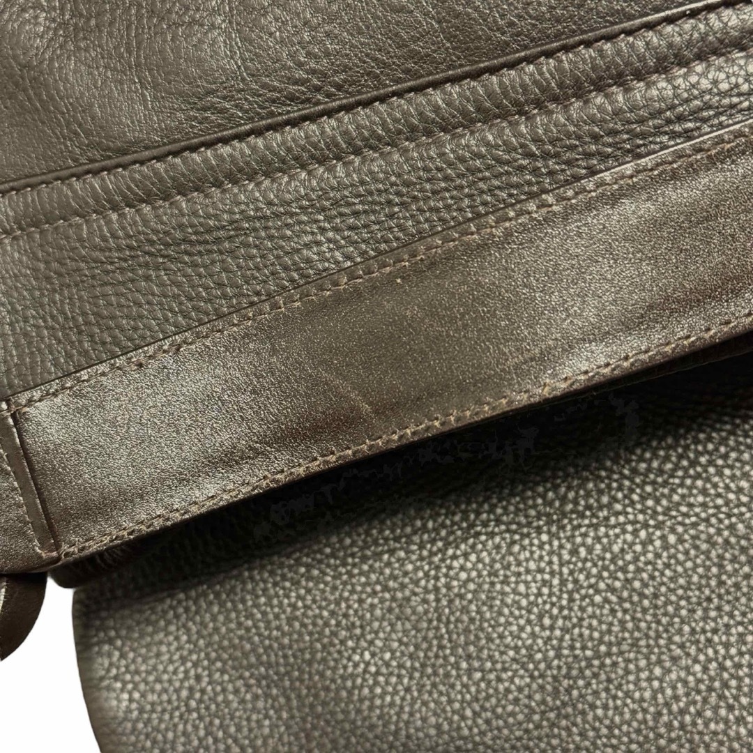 Bally - BALLY バリー ハンドバッグ レザー ダークブラウンの Bally - BALLY バリー ハンドバッグ レザー ダークブラウンの