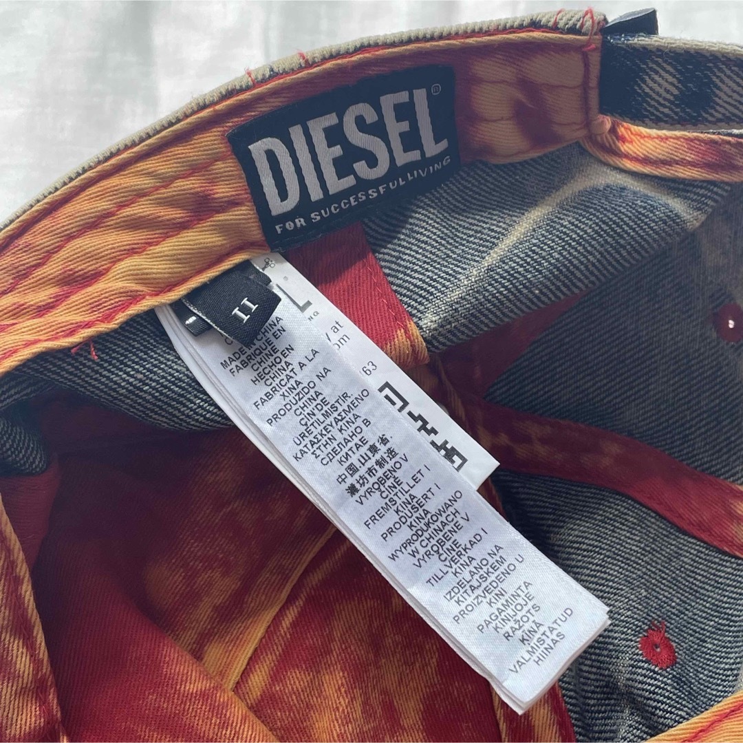DIESEL - DIESEL デニム キャップ ロゴ ダメージ ヒョンジン DIESEL - DIESEL デニム キャップ ロゴ ダメージ ヒョンジン