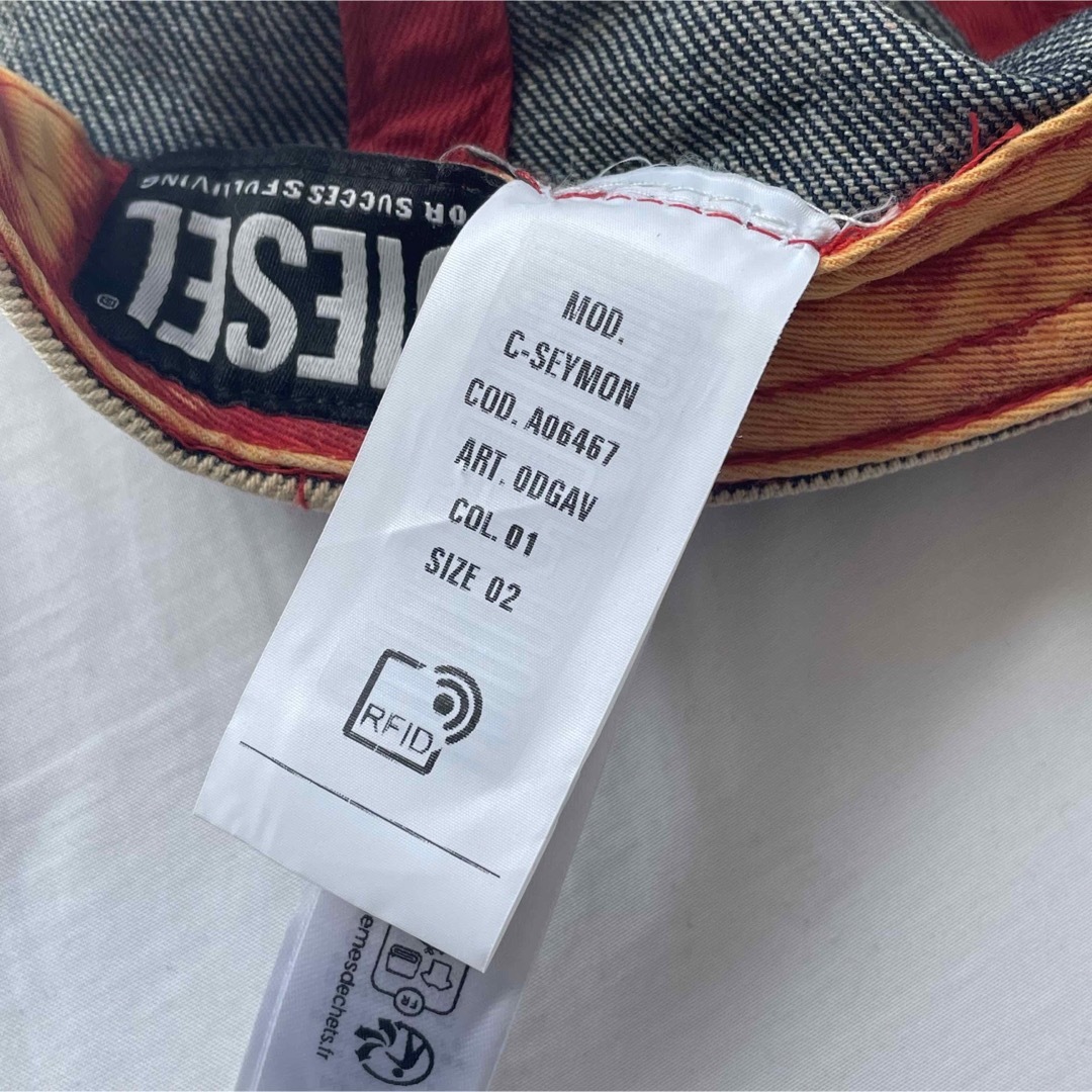 DIESEL - DIESEL デニム キャップ ロゴ ダメージ ヒョンジン DIESEL - DIESEL デニム キャップ ロゴ ダメージ ヒョンジン