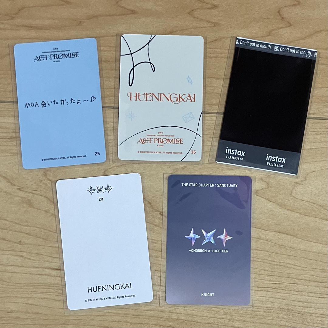 TOMORROW X TOGETHER - TXT ヒュニンカイ トレカ&チェキ 5枚 TOMORROW X TOGETHER - TXT ヒュニンカイ トレカ&チェキ 5枚