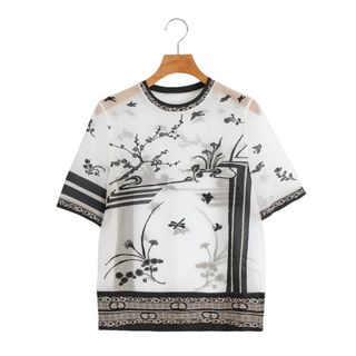 mame - mame kurogouchi 20SS 伊勢丹別注カラー カットソー 花柄 mame - mame kurogouchi 20SS 伊勢丹別注カラー カットソー 花柄