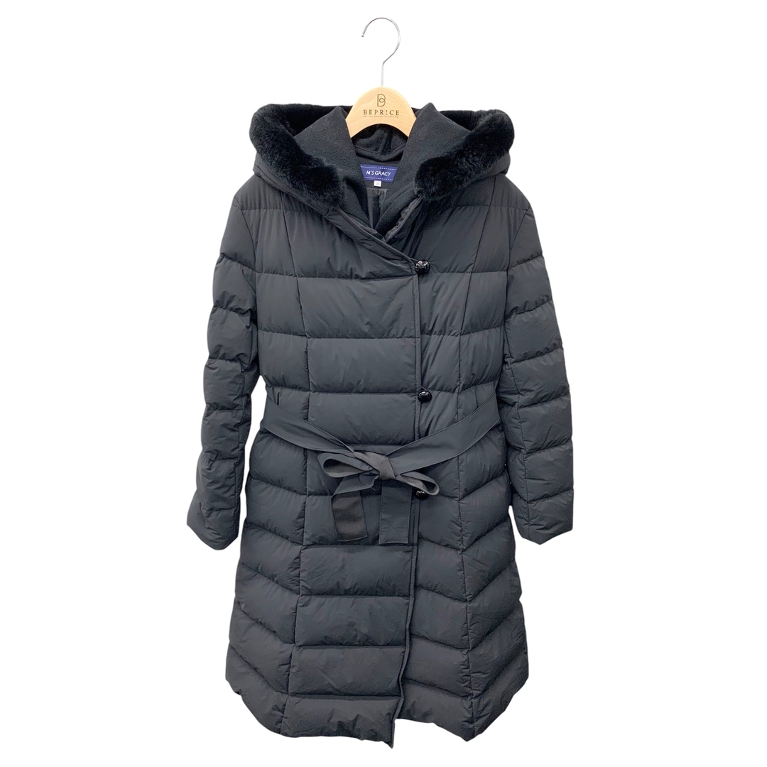 M'S GRACY - エムズグレイシー 019506 ダウンコート 38 ブラック M'S GRACY - エムズグレイシー 019506 ダウンコート 38 ブラック