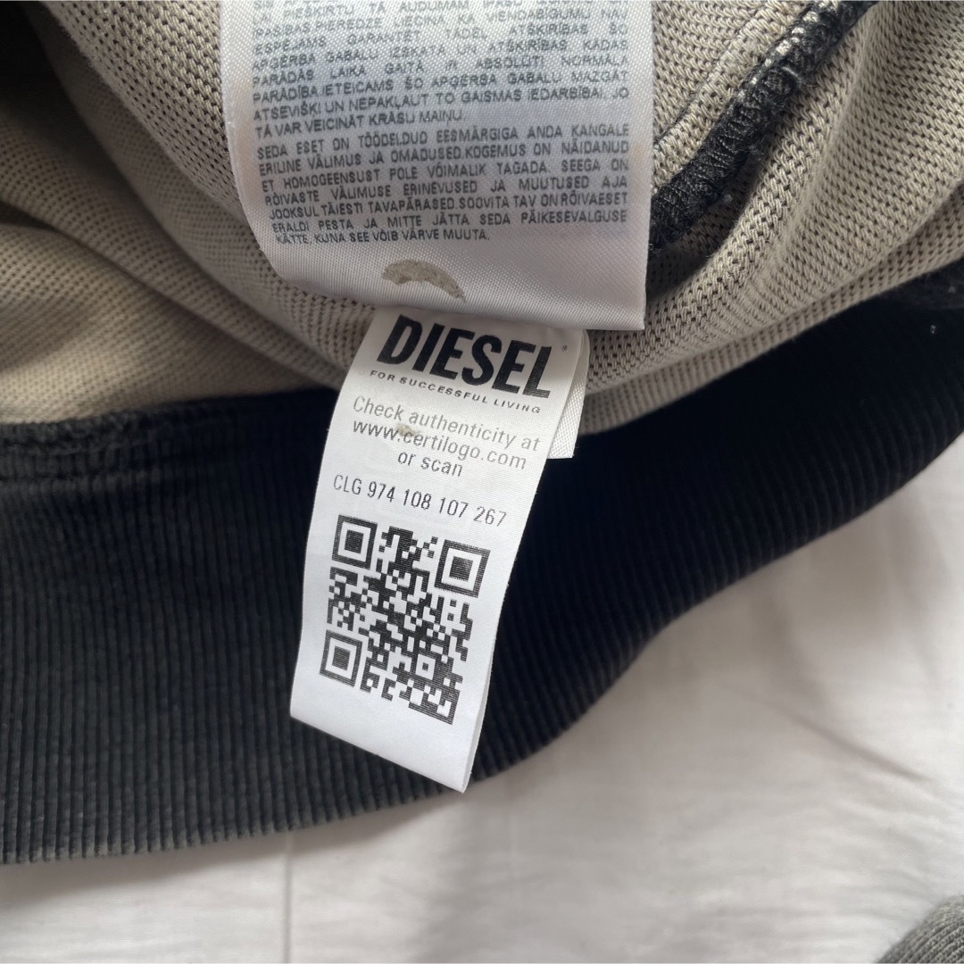 DIESEL - DIESEL D-ANGY-HOOD TRACK ダメージ グレー S パーカー DIESEL - DIESEL D-ANGY-HOOD TRACK ダメージ グレー S パーカー