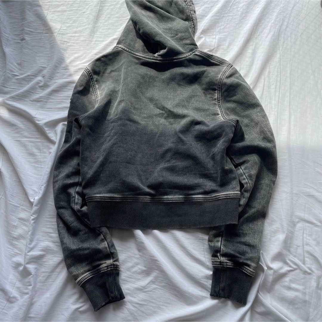 DIESEL - DIESEL D-ANGY-HOOD TRACK ダメージ グレー S パーカー DIESEL - DIESEL D-ANGY-HOOD TRACK ダメージ グレー S パーカー