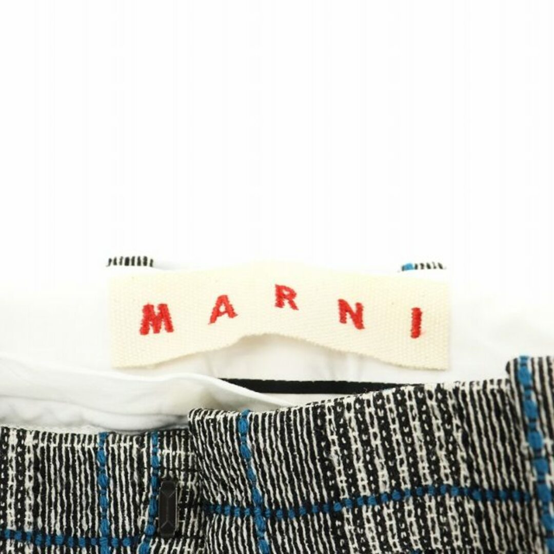 MARNI - マルニ パンツ スラックス グレンチェック シルク混 絹 MARNI - マルニ パンツ スラックス グレンチェック シルク混 絹