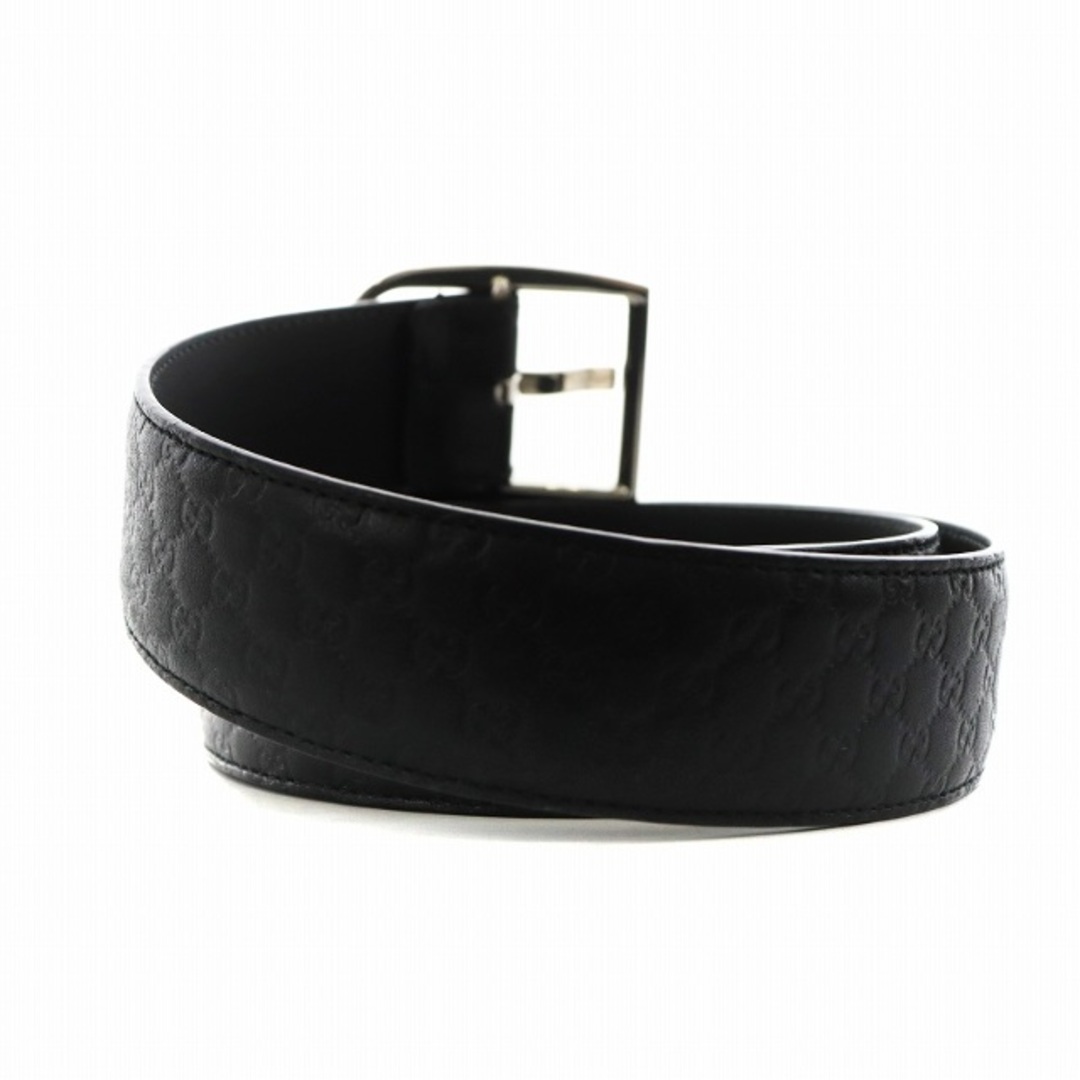 GUCCI - グッチ BMJ0N GG柄 ベルト ハトメ レザー 黒 ブラック GUCCI - グッチ BMJ0N GG柄 ベルト ハトメ レザー 黒 ブラック