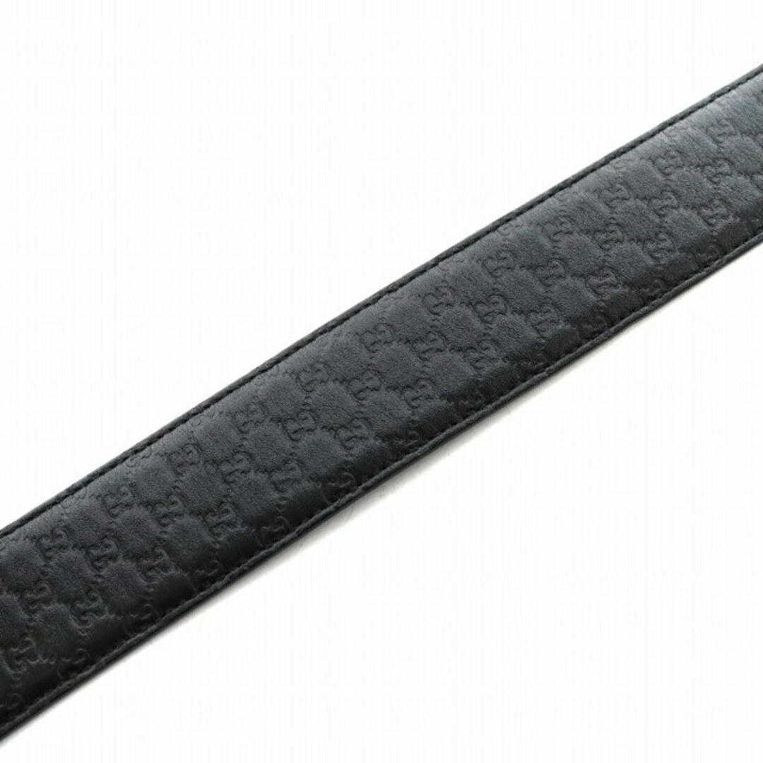 GUCCI - グッチ BMJ0N GG柄 ベルト ハトメ レザー 黒 ブラック GUCCI - グッチ BMJ0N GG柄 ベルト ハトメ レザー 黒 ブラック