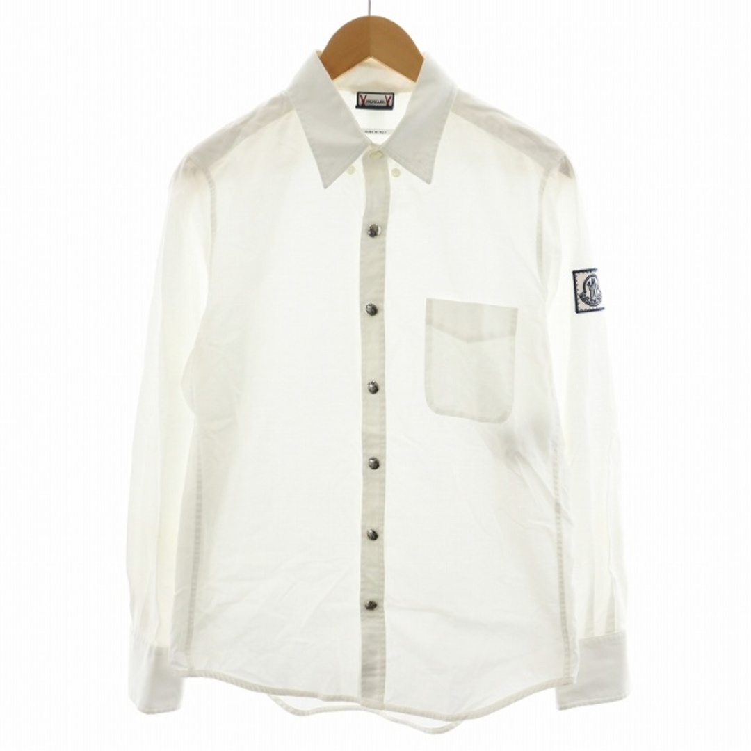 MONCLER - モンクレール GAMME BLEU CAMICIA シャツ 長袖 2 白の MONCLER - モンクレール GAMME BLEU CAMICIA シャツ 長袖 2 白の