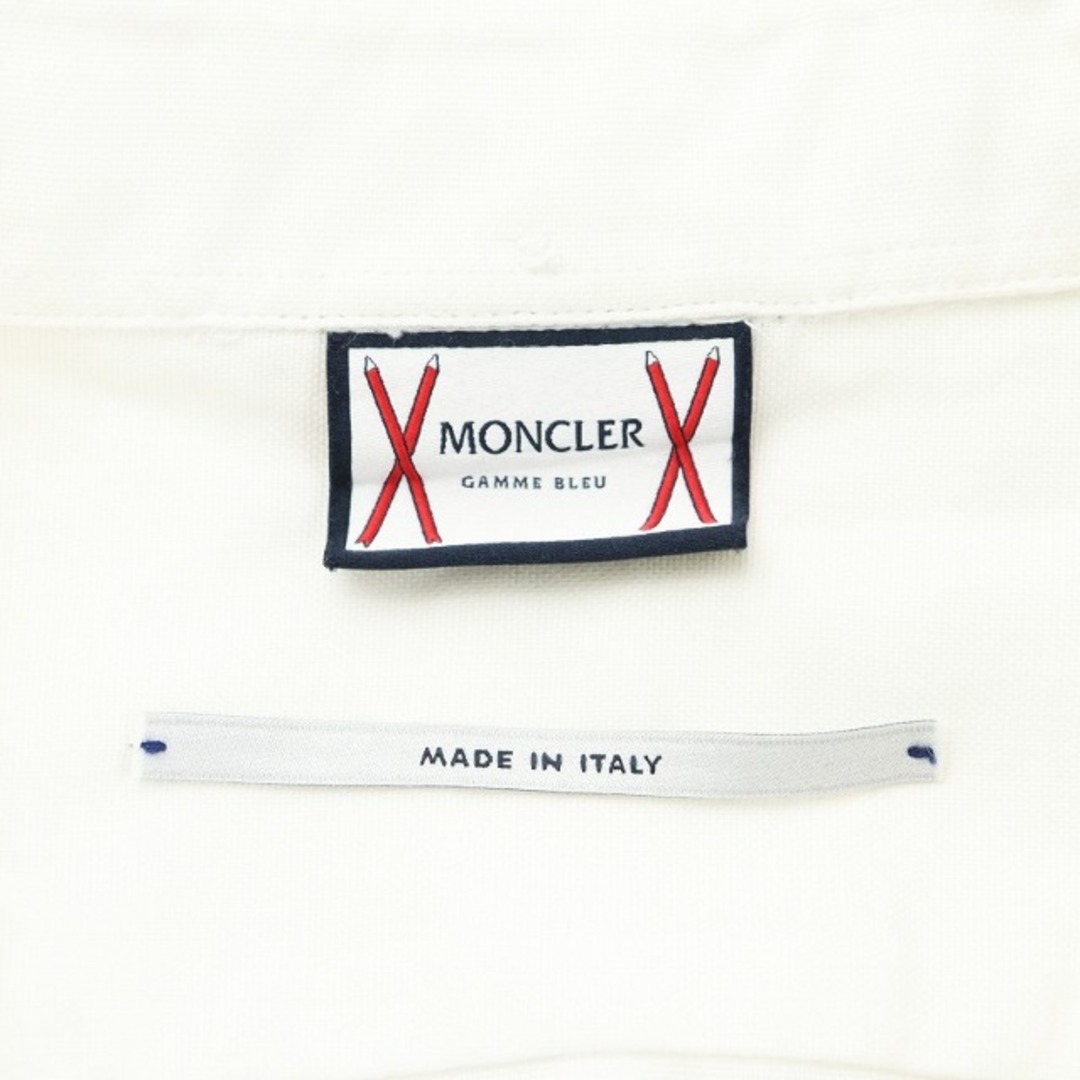 MONCLER - モンクレール GAMME BLEU CAMICIA シャツ 長袖 2 白の MONCLER - モンクレール GAMME BLEU CAMICIA シャツ 長袖 2 白の