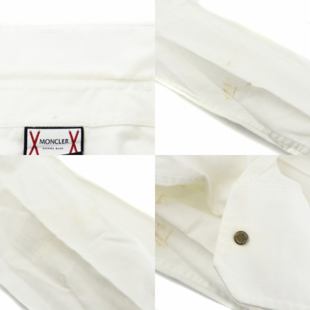 MONCLER - モンクレール GAMME BLEU CAMICIA シャツ 長袖 2 白の MONCLER - モンクレール GAMME BLEU CAMICIA シャツ 長袖 2 白の