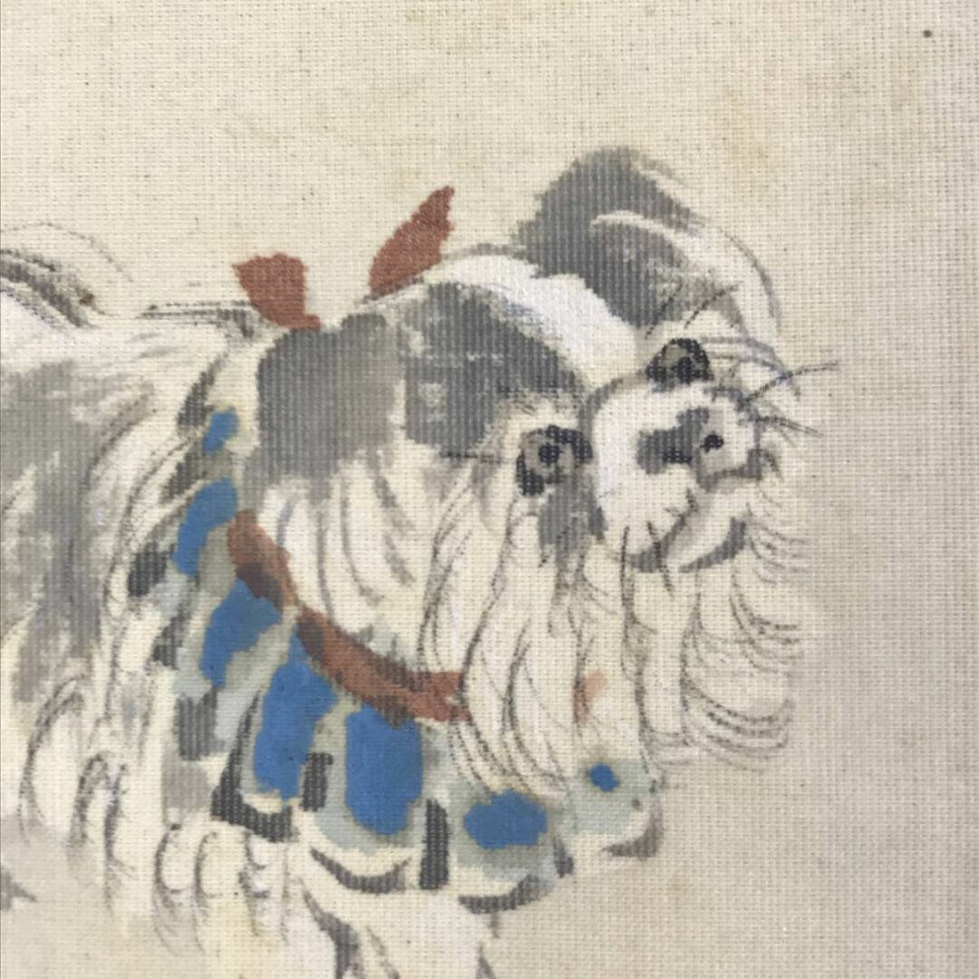 真作/望月金鳳/仔犬図/チン/小品/子犬図/小犬図/掛軸☆宝船☆AF 真作/望月金鳳/仔犬図/チン/小品/子犬図/小犬図/掛軸☆宝船☆AF