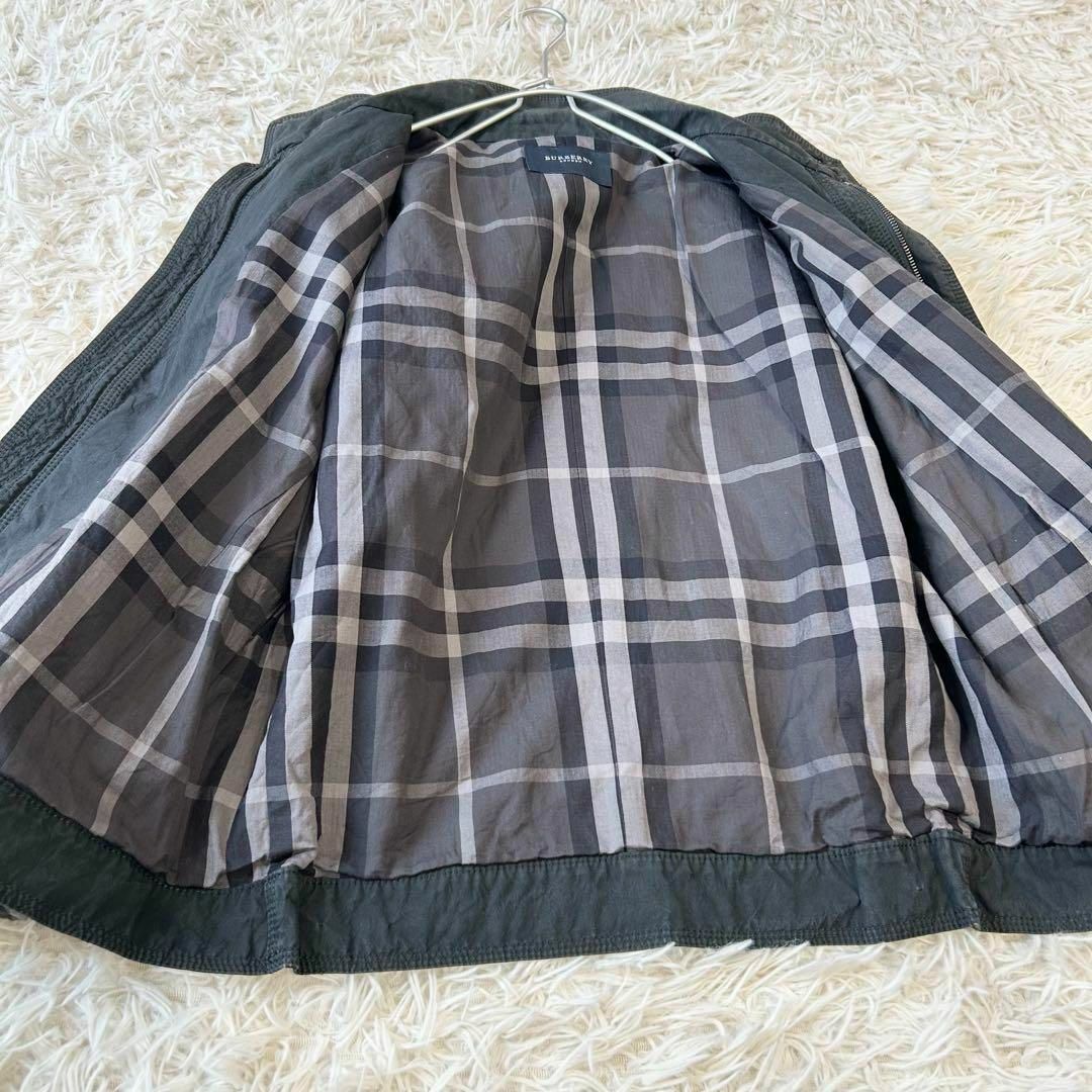 BURBERRY - バーバリー 裏地チェック ジャケット ブラック BURBERRY - バーバリー 裏地チェック ジャケット ブラック