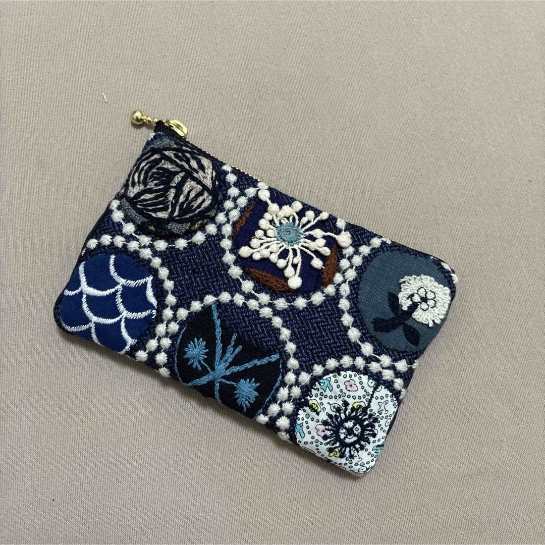 ハンドメイド＊ミナペルホネン＊ring flower＊少し大きめポーチ