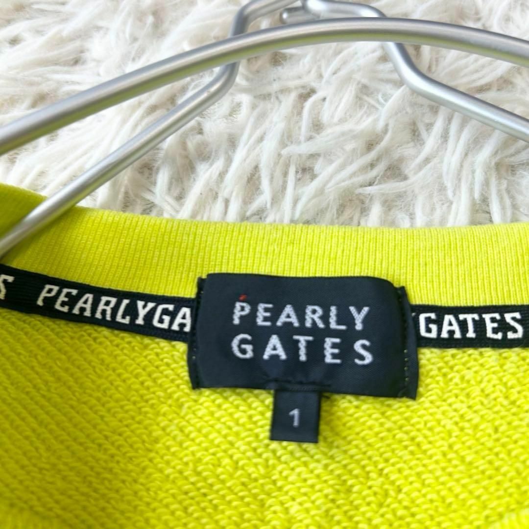 PEARLY GATES - パーリーゲイツ ロゴスウェット ライムイエロー PEARLY GATES - パーリーゲイツ ロゴスウェット ライムイエロー