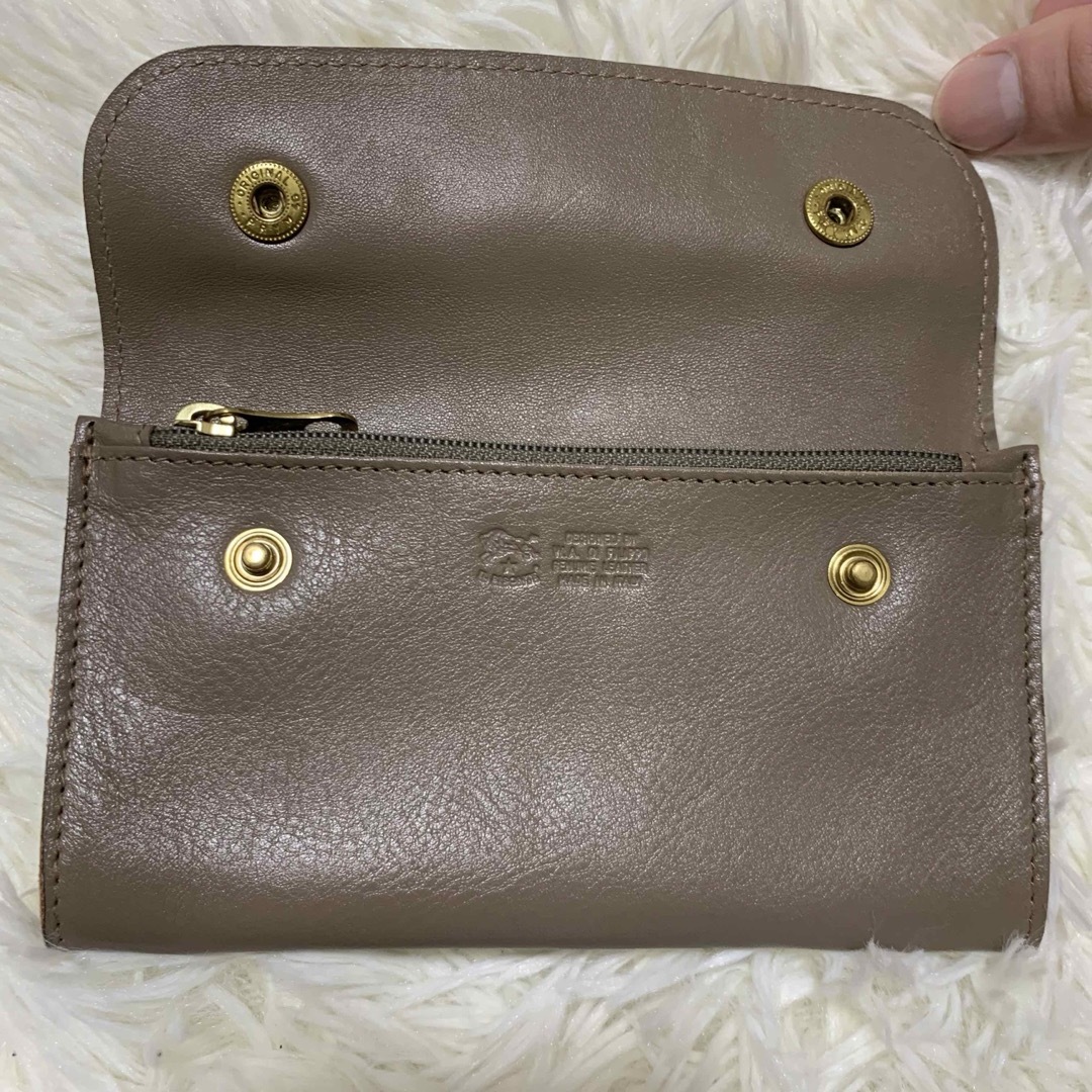 IL BISONTE - 【極美品】イルビゾンテ 長財布 金ボタン ロゴ型 IL BISONTE - 【極美品】イルビゾンテ 長財布 金ボタン ロゴ型