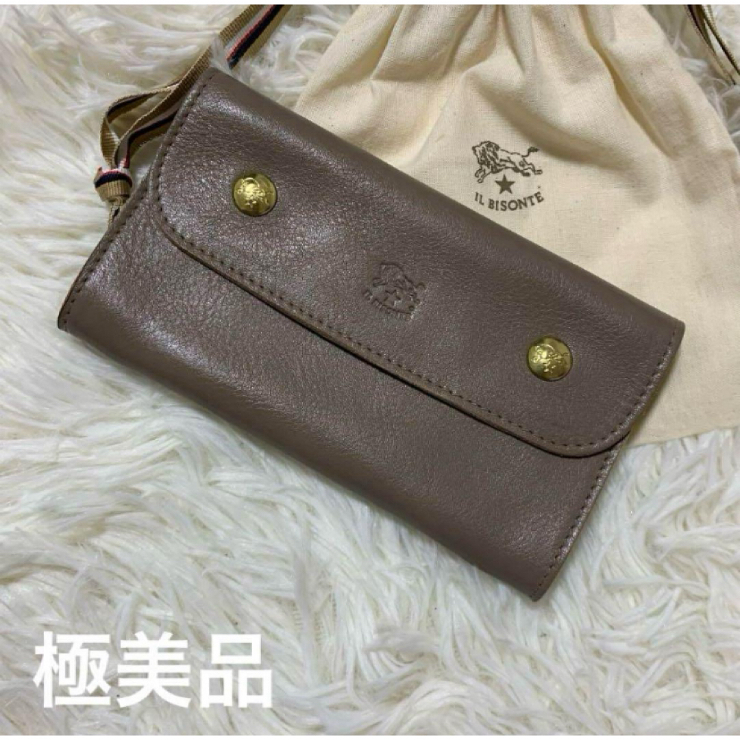 IL BISONTE - 【極美品】イルビゾンテ 長財布 金ボタン ロゴ型 IL BISONTE - 【極美品】イルビゾンテ 長財布 金ボタン ロゴ型