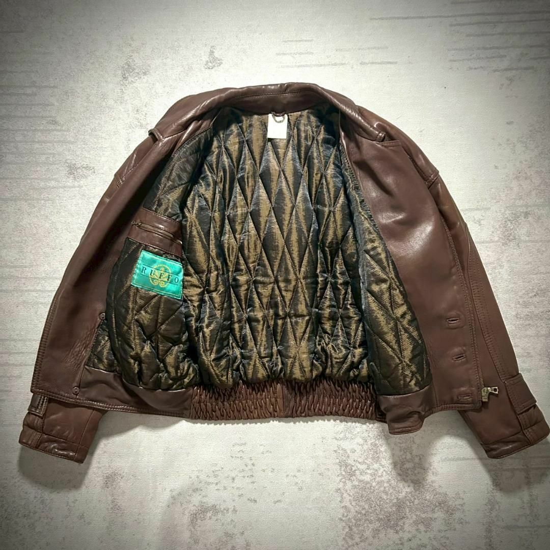 VINTAGE - 新品 70's 入手困難 ITALY RUFFO オールレザー VINTAGE - 新品 70's 入手困難 ITALY RUFFO オールレザー