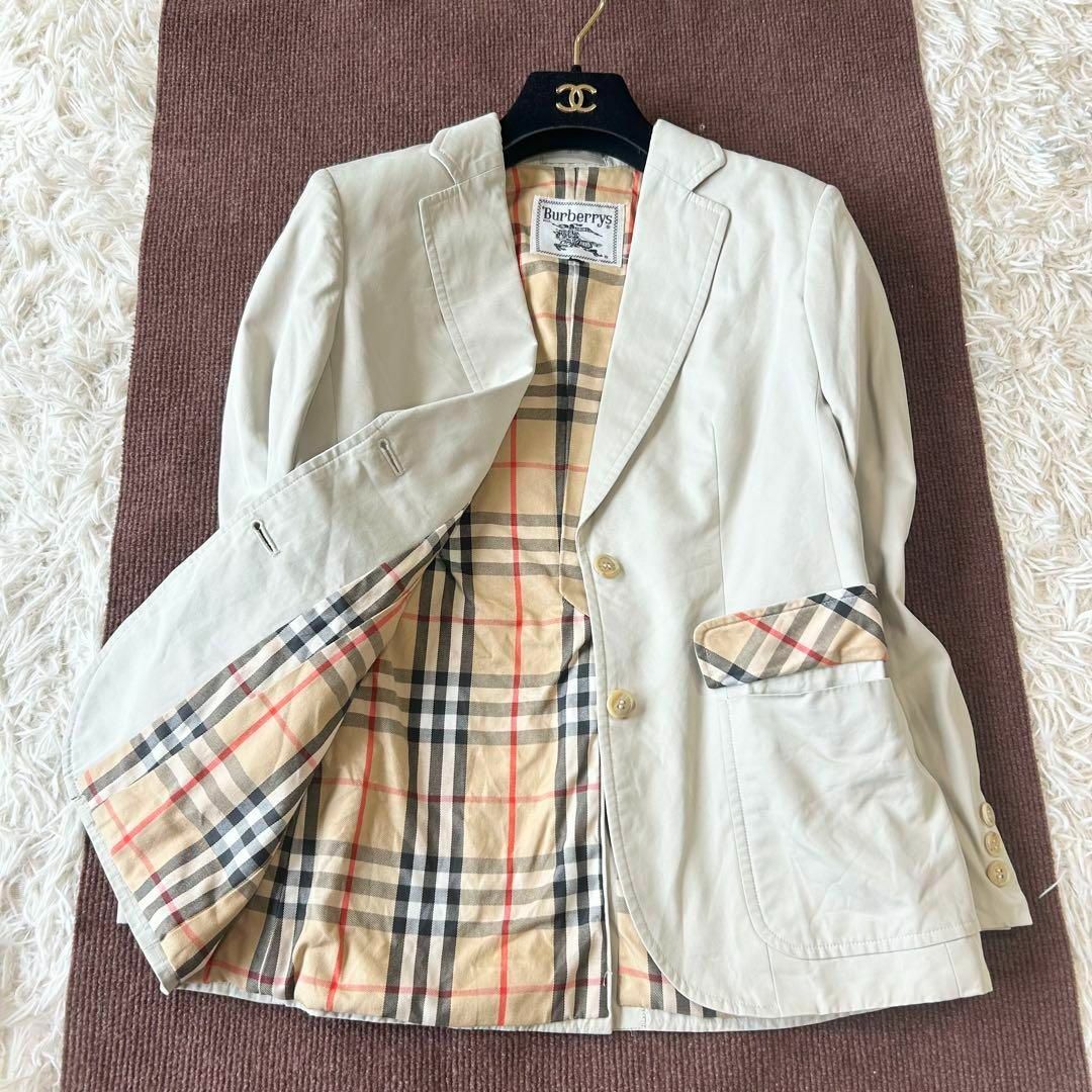 BURBERRY - バーバリー ベージュ テーラードジャケット ノバ BURBERRY - バーバリー ベージュ テーラードジャケット ノバ