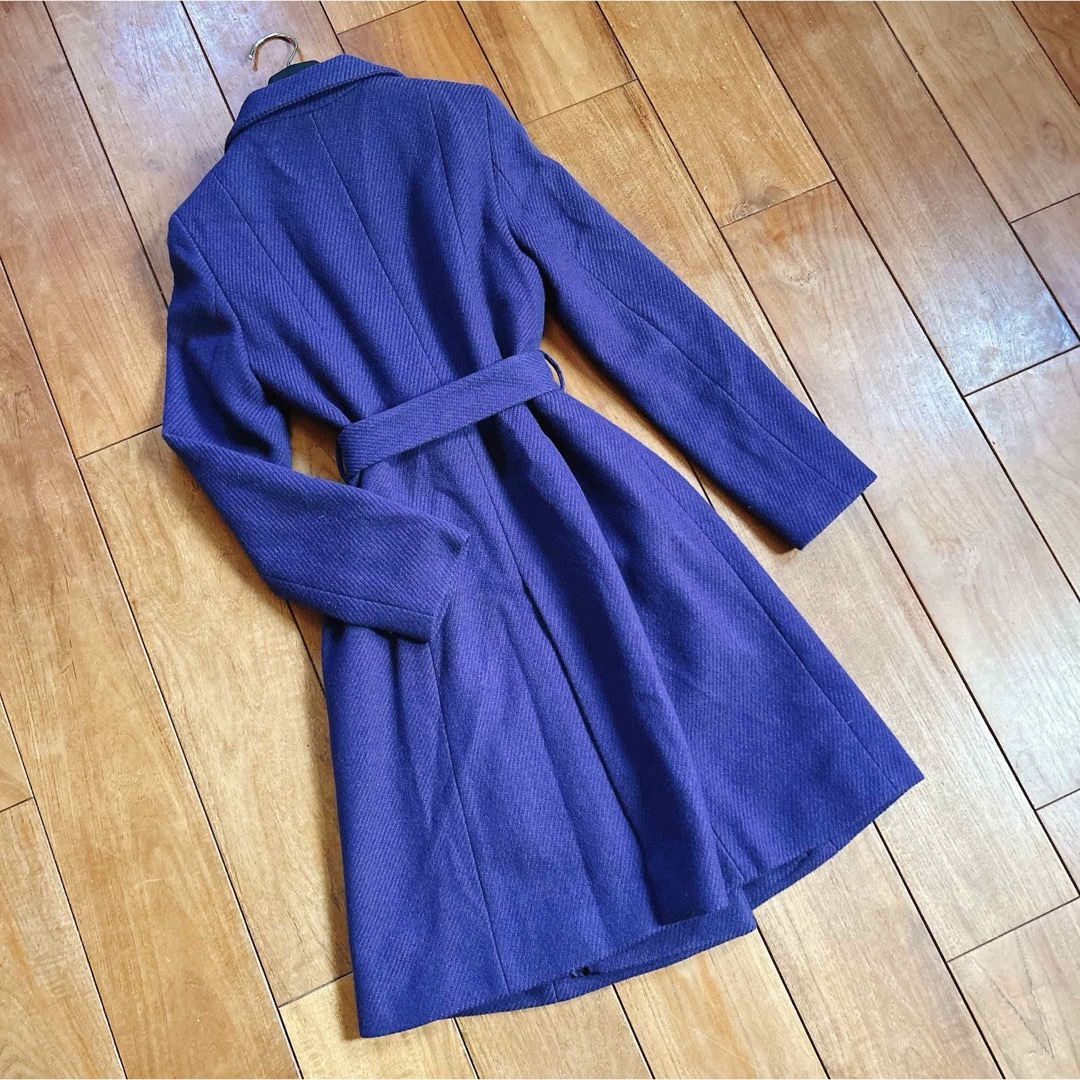ANAYI - 美品アナイ ロングコート パープル アンゴラ ウール ANAYI - 美品アナイ ロングコート パープル アンゴラ ウール