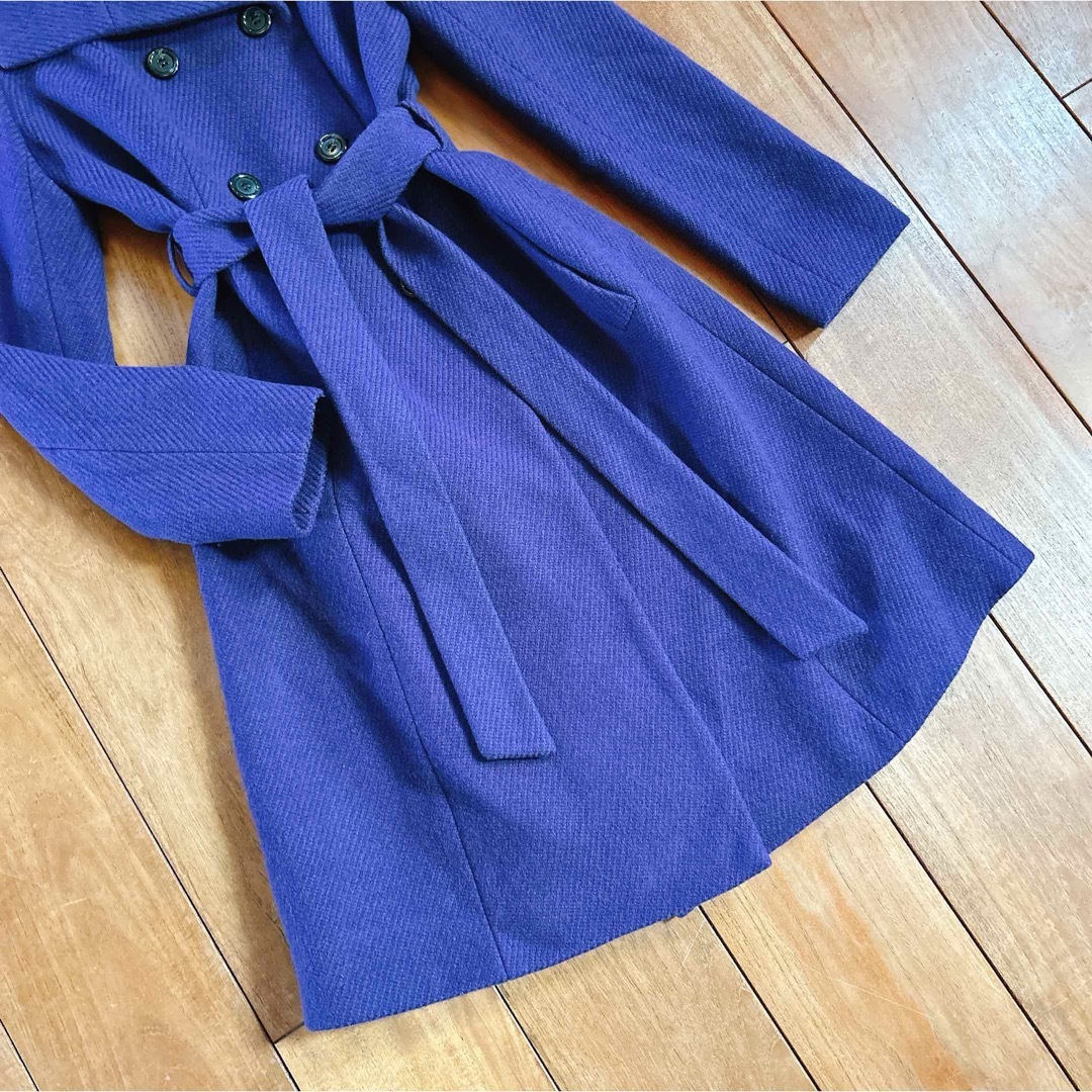 ANAYI - 美品アナイ ロングコート パープル アンゴラ ウール ANAYI - 美品アナイ ロングコート パープル アンゴラ ウール