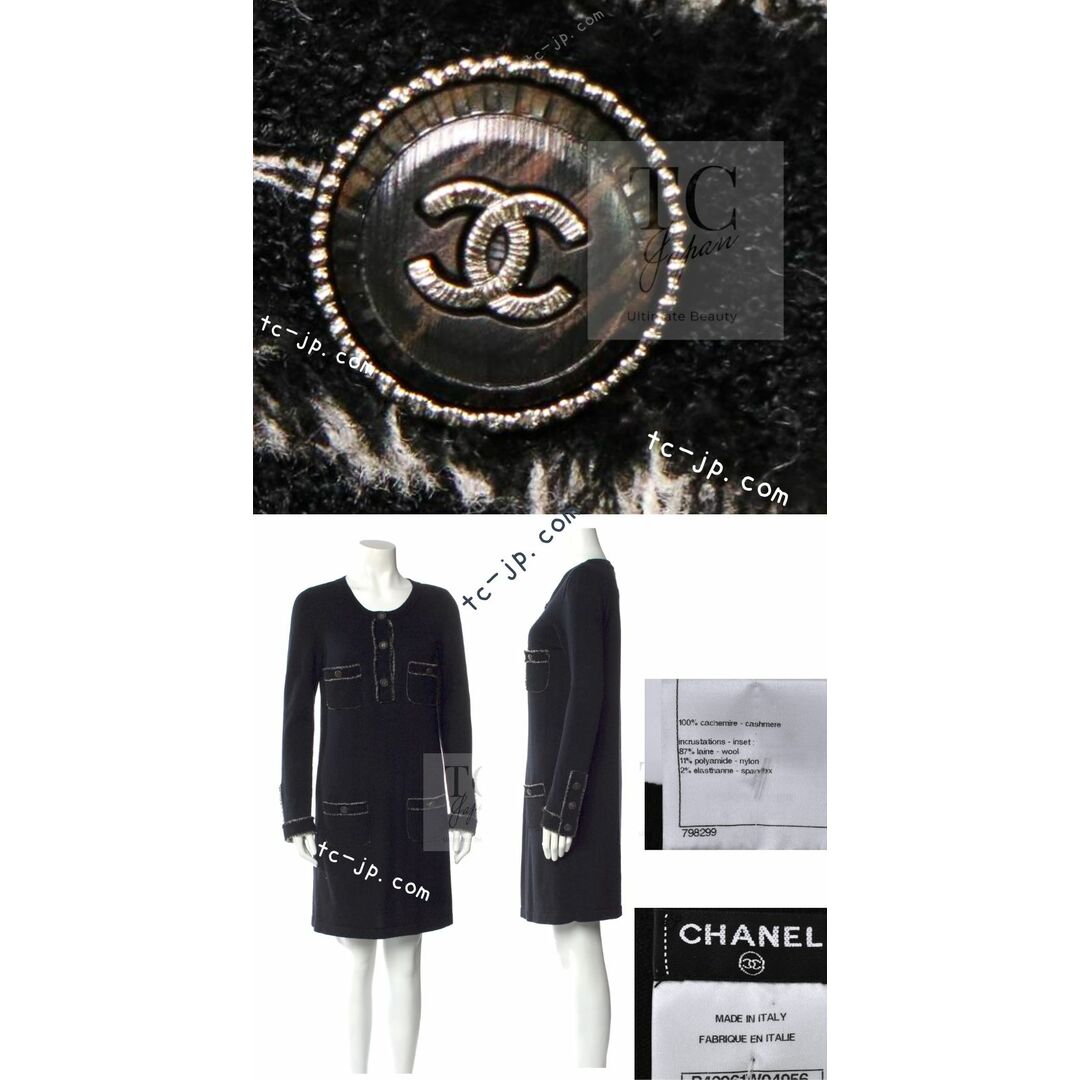 CHANEL - シャネル ワンピース CHANEL 49万 ブラック カシミア CHANEL - シャネル ワンピース CHANEL 49万 ブラック カシミア