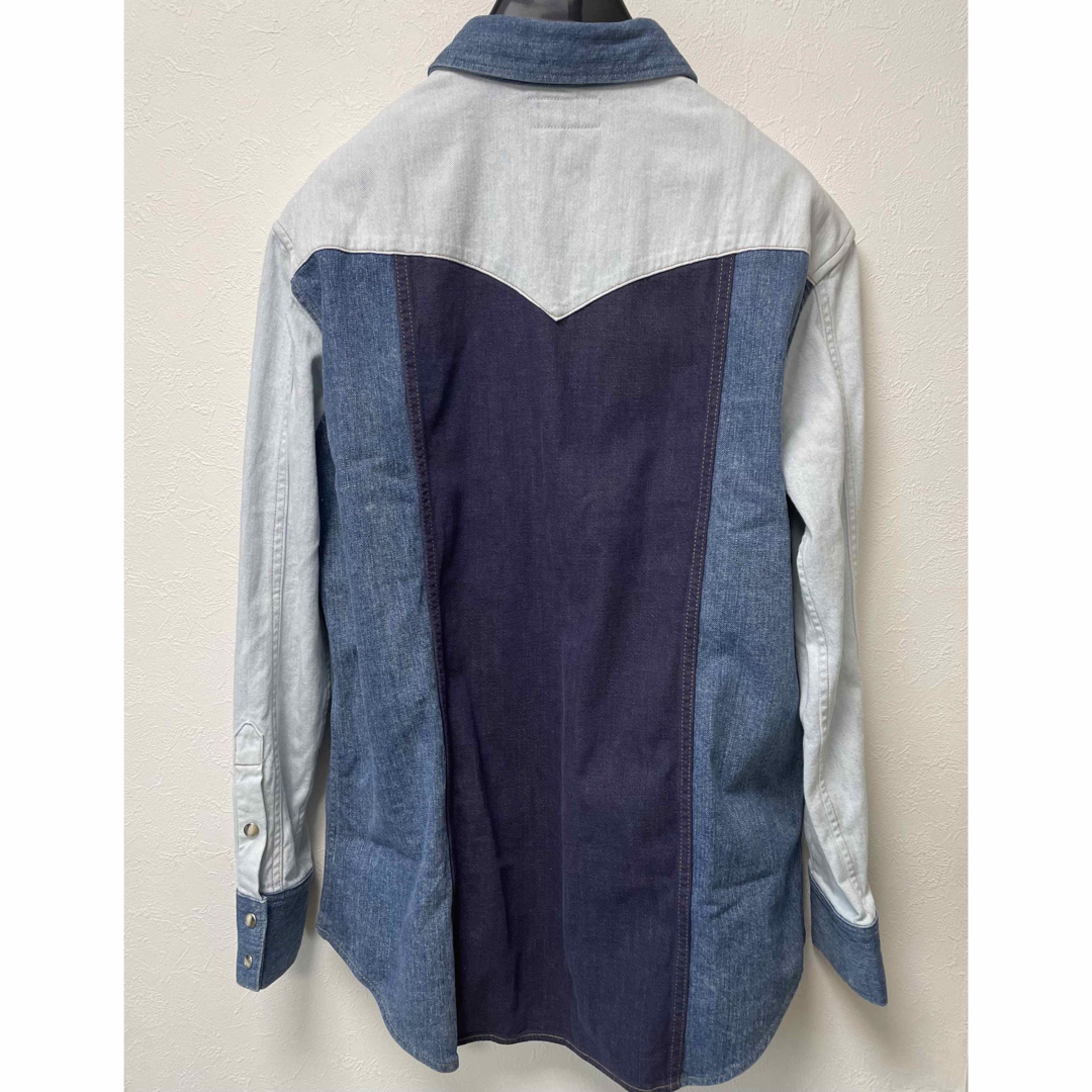 CELINE - 23AW Celine パッチワーク ウェスタンデニムシャツ XS CELINE - 23AW Celine パッチワーク ウェスタンデニムシャツ XS