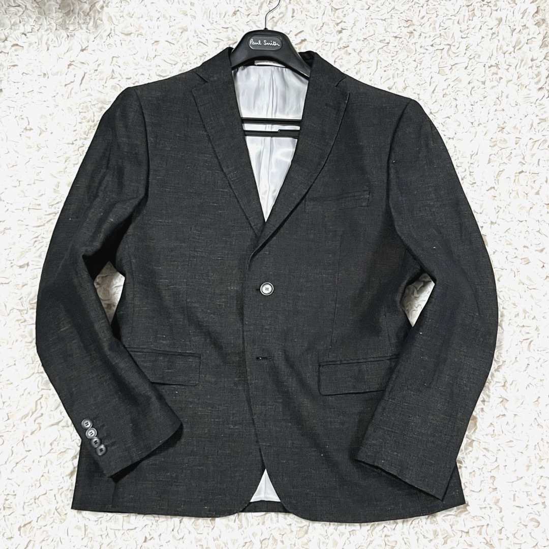 ZARA - 極美品 ザラ テーラードジャケット リネン混 シングル 2B ZARA - 極美品 ザラ テーラードジャケット リネン混 シングル 2B