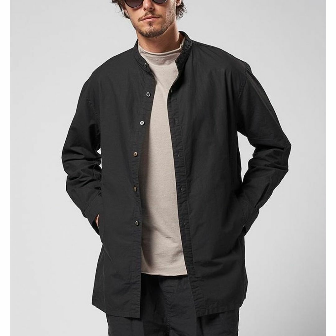 wjk - 24SS 新品4.2万 wjk バンドカラー シャツ コートの通販 by wjk - 24SS 新品4.2万 wjk バンドカラー シャツ コートの通販 by