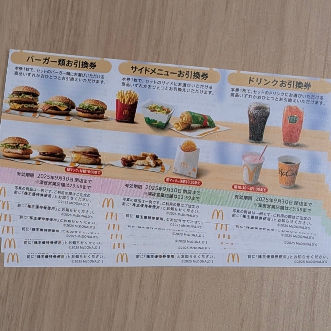 マクドナルド 株主優待券 6セット①の通販 by 19's shop|ラクマ マクドナルド 株主優待券 6セット①の通販 by 19's shop|ラクマ
