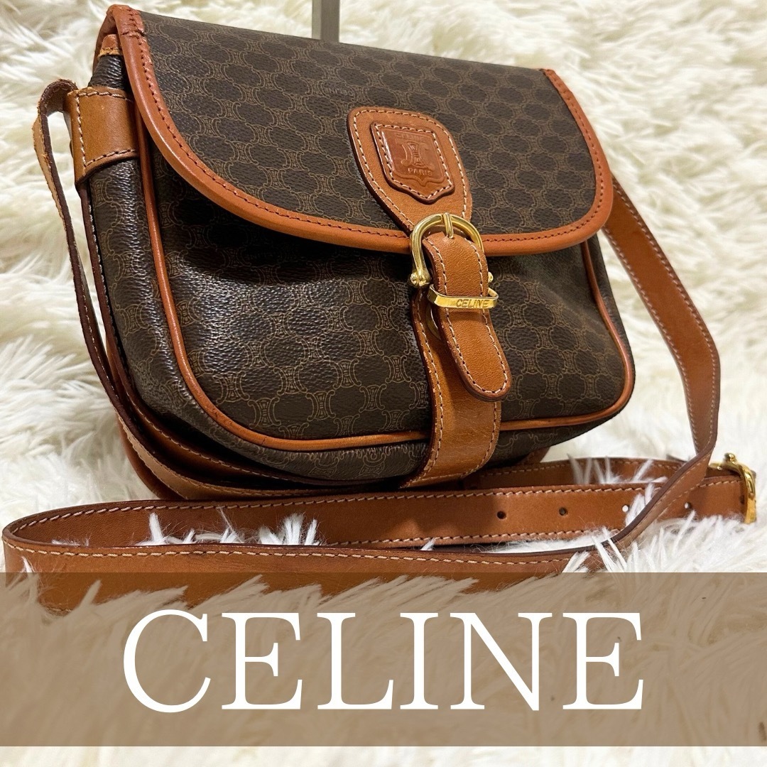 CELINE - 希少 セリーヌ ショルダーバッグ ポシェット マカダム CELINE - 希少 セリーヌ ショルダーバッグ ポシェット マカダム
